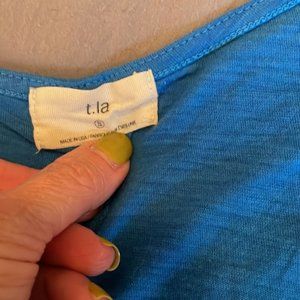 Anthropologie t.la blue tie front tank size small